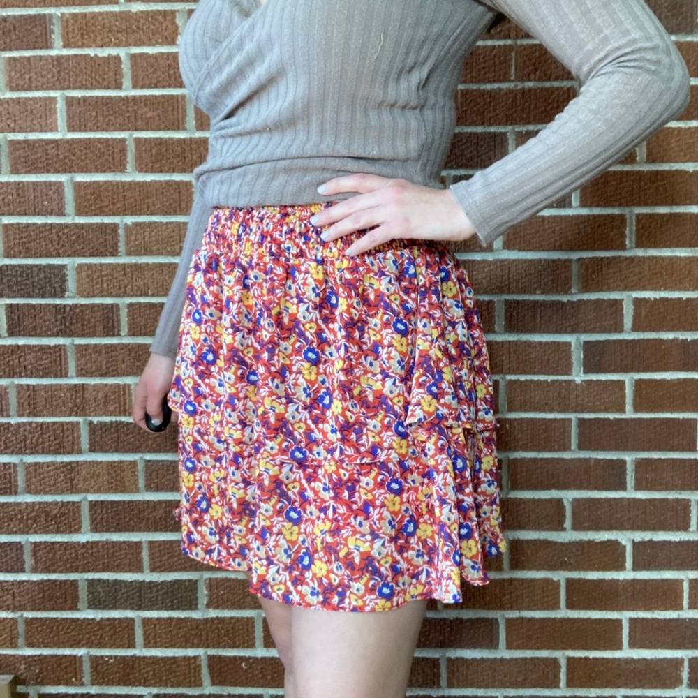 The Korner by Anthropologie Tiered Floral Skort